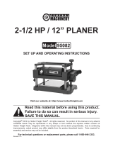 Harbor Freight Tools 2.5 HP 12 in. Thickness Planer User manual