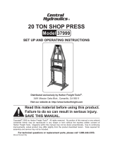 Harbor Freight Tools 20 ton A_Frame Industrial Heavy Duty Floor Shop Press User manual