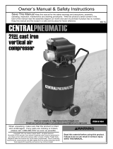 Harbor Freight Tools 21 gal. 2.5 HP 125 PSI Cast Iron Vertical Air Compressor Owner's manual