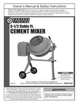 Harbor Freight Tools 3-1/2 Cubic Ft. Cement Mixer Owner's manual