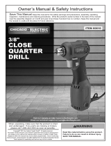 Harbor Freight Tools 3/8 in. Variable Speed Reversible Close Quarters Drill User manual
