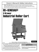 Harbor Freight Tools 30 in. 5 Drawer 704 lb. Capacity Glossy Red Tool Cart User manual