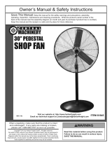 Harbor Freight Tools 30 in. Pedestal High Velocity Shop Fan Owner's manual