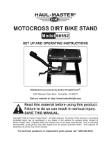 Harbor Freight Tools 350 Lb. Capacity Motocross Dirt Bike Stand User manual