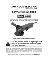 Harbor Freight Tools 4_1/2 in. 6 Amp Heavy Duty Paddle Switch Angle Grinder Owner's manual