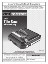 Drill Master 4_1/2 in. Portable Wet Cut Tile Saw Owner's manual