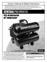 Central Pneumatic 4 gal. 2 HP 125 PSI Twin Tank Air Compressor User manual