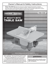 Harbor Freight Tools 4 in. Mighty_Mite Table Saw with 2 Blades Owner's manual