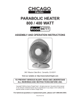 Harbor Freight Tools 400/800 Watt Parabolic Heater User manual