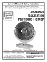 One Stop Gardens 400/900 Watt Oscillating Parabolic Heater User manual