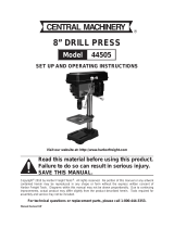 Central Machinery 44505 User manual