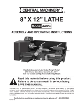 Harbor Freight Tools 8 in. x 12 in. Precision Benchtop Lathe User manual