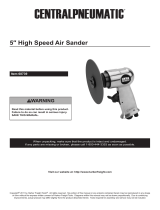 Central Pneumatic 5 in. High Speed Air Sander Owner's manual