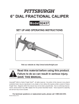 Harbor Freight Tools 6 In. Fractional Dial Caliper User manual