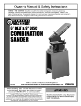 Harbor Freight Tools 6 in. x 9 in. Combination Belt and Disc Sander Owner's manual