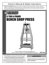 Harbor Freight Tools 6 ton A_Frame Bench Shop Press User manual