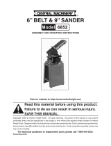 Harbor Freight Tools Central Machinery 6" Belt & 9" Sander 6852 User manual