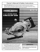 Chicago Electric 7_1/4 in. 13 Amp Professional Worm Drive Framing Saw Owner's manual
