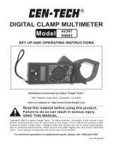 Harbor Freight Tools 7 Function Clamp_On Digital Multimeter User manual