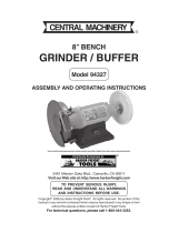 Harbor Freight Tools 8 In. Bench Grinder/Buffer Owner's manual