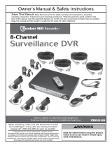 Harbor Freight Tools 8 Channel Surveillance DVR with 4 Cameras and Mobile Monitoring Capabilities User manual