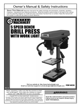 Harbor Freight Tools 8 in. 5 Speed Bench Drill Press Owner's manual