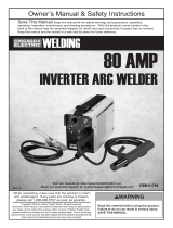 Harbor Freight Tools 80 Amp_DC, 120 Volt, Inverter Stick Welder User manual