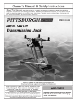 Pittsburgh Automotive 800 lb. Low Lift Transmission Jack Owner's manual
