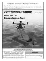 Harbor Freight Tools 800 lb. Low Lift Transmission Jack Owner's manual