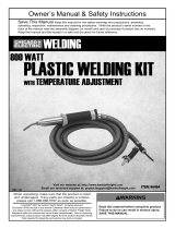 Harbor Freight Tools 800 Watt Plastic Welding Kit with Adjustable Temperature Owner's manual