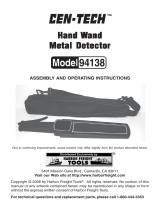 CEN-TECH 9 Volt Metal Detector Wand User manual