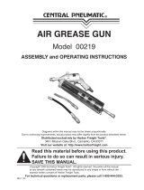 Central Pneumatic Air Grease Gun with 6 In. Extension Owner's manual