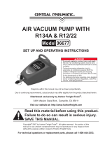 Central Pneumatic R134A Owner's manual