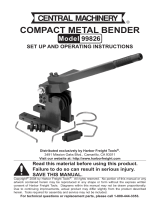 Harbor Freight Tools Compact Metal Bender User manual