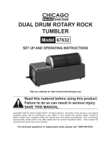 Harbor Freight Tools Dual Drum Rotary Rock Tumbler User manual