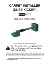 Harbor Freight Tools Knee Kicker Carpet Installer with Telescoping Handle Owner's manual