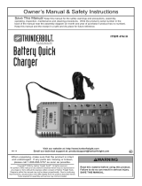 Harbor Freight Tools NiMH/NiCd Battery Quick Charger User manual