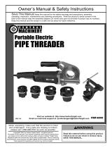 Harbor Freight Tools Portable Electric Pipe Threader User manual