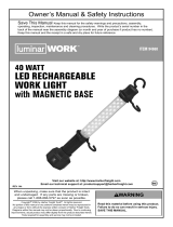 Harbor Freight Tools Rechargeable 40 Watt LED Work Light with Magnetic Base User manual
