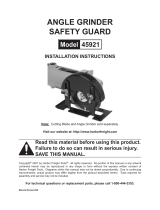Harbor Freight Tools Safety Guard for Angle Grinders User manual