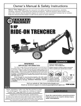 Harbor Freight Tools Towable Ride_On Trencher User manual