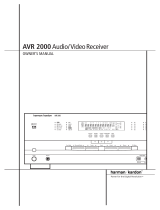 Harman Kardon AVR 2000 User manual