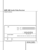 Harman Kardon AVR 240 User manual