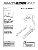HealthRider R65 Treadmill User manual