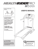 HealthRider Treadmill H500i User manual