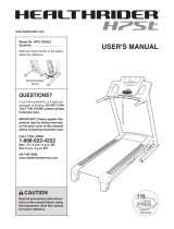 HealthRider Treadmill H75t User manual