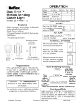Heath Zenith Dual Brite Motion Sensing Coach Light SL-4180/84 - A User manual