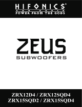 Hifonics Zeus ZRX ZRX12D4 User manual