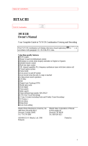 Hitachi 19VR11B User manual