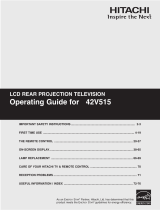 Hitachi 42V515 - 42" Rear Projection TV User manual